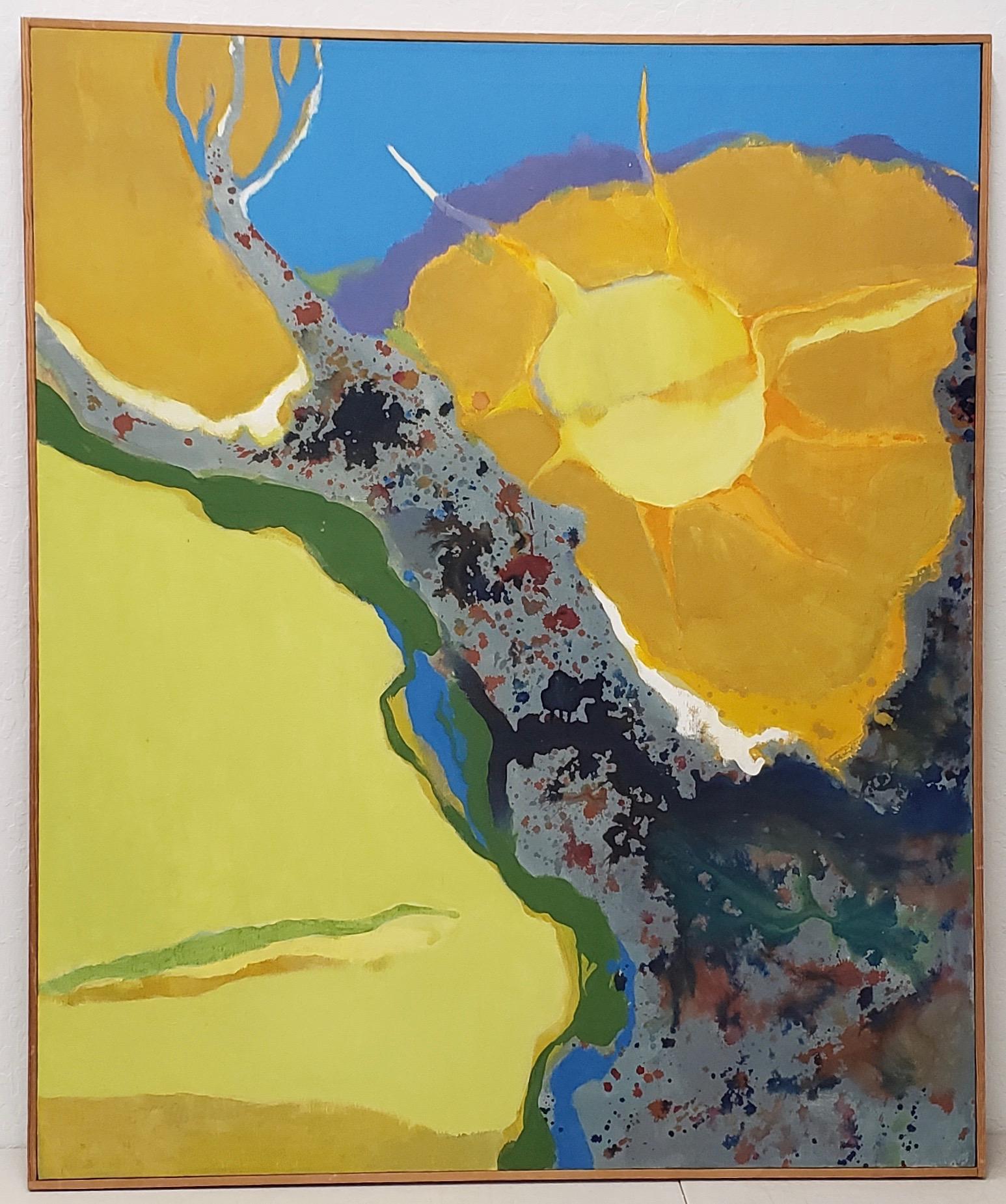Dorothy Finley - Diptyque abstrait du milieu du 20e siècle - Peintures en diptyque, c.1970 en vente 1