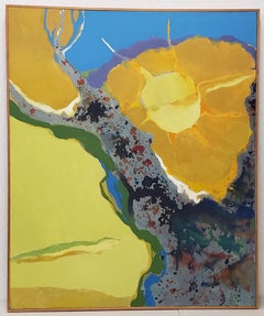 Dorothy Finley Mid 20th Century Abstract Diptych Paintings c.1970