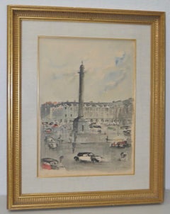 Guy Neyrac "Palais Vendôme:: Paris" Aquarelle originale c.1930s