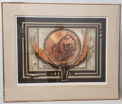 Vintage J.B. Thompson "Photon" Mixed Media Etching w/ Copper and Aquatint c.1970s