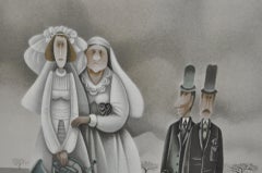 Avigail Yoresh "Blowing the Horn" Pencil Signed Lithograph c.1992