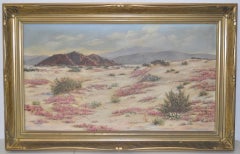 California Desert Landscape w/ Sand Verbena by Elizabeth Hewlett Watkins c.1940s