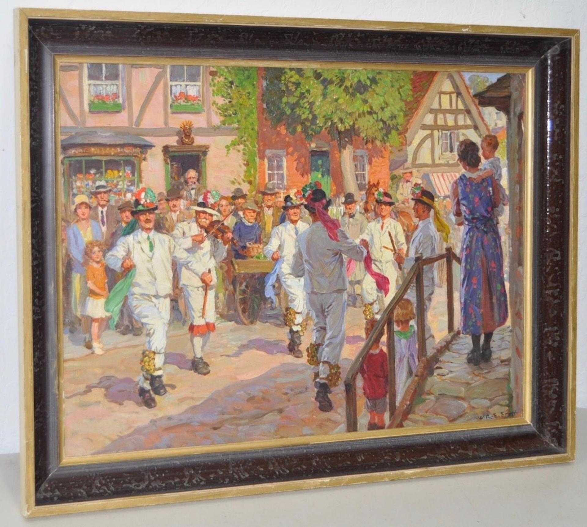 Bavarian Celebration Painting by WRS Scott c.1930s - Art by W.R.S. Scott