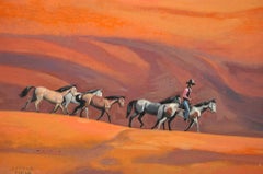 Ted Littlefield "Navaho Drive" Acrylic Painting c.1970s