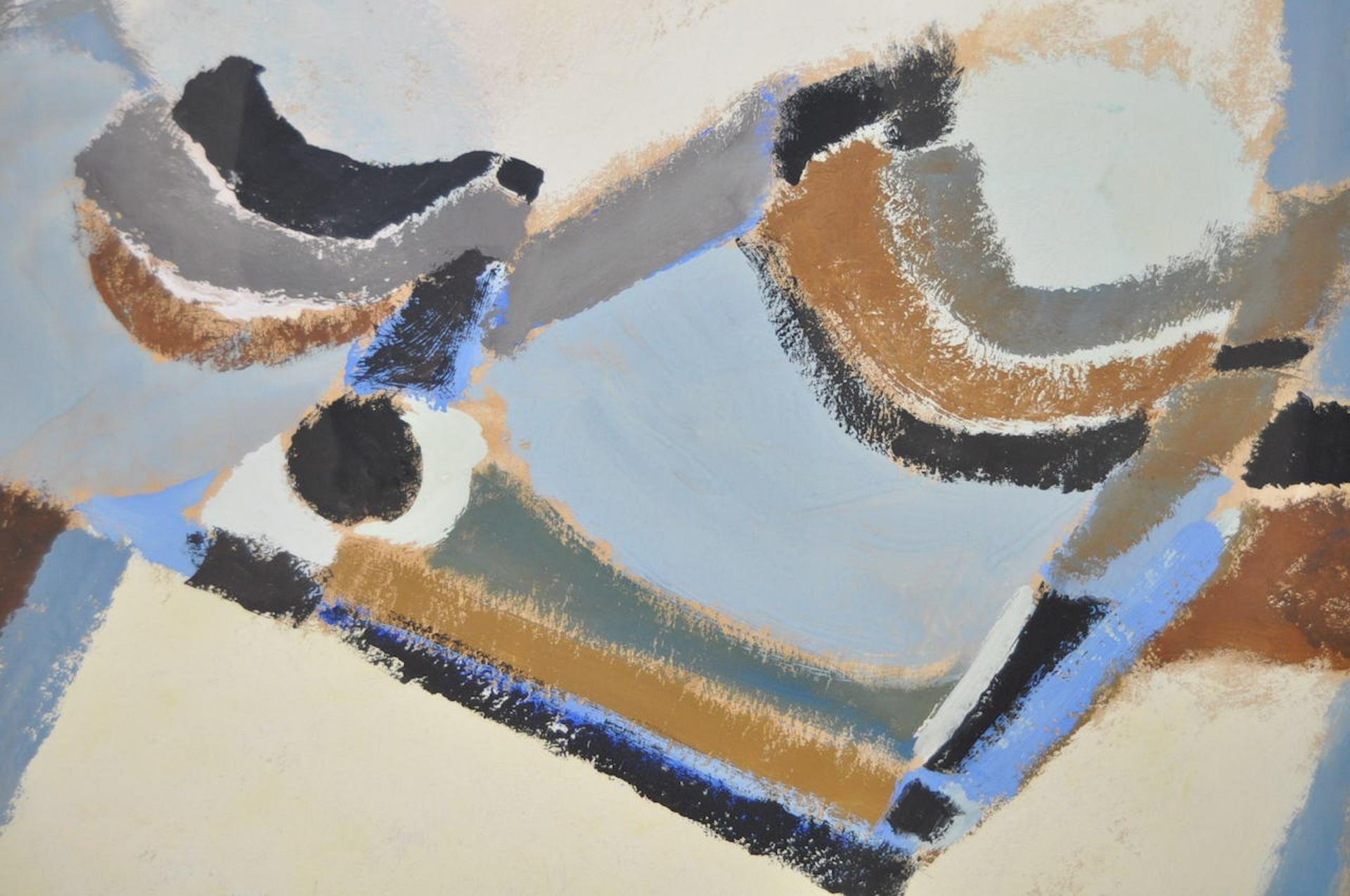 1970s Abstract Painting by San Francisco Artist P. Ciment (American, b. 1947) 1