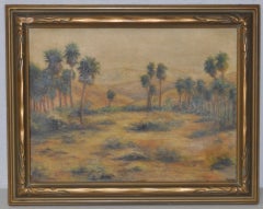 Desert Landscape Oil Painting w/ Palm Tree
s by G. Held