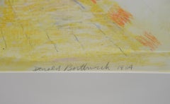 Donald Borthwick "Nude In Room With Red Window" Mixed-Media Original c.1964
