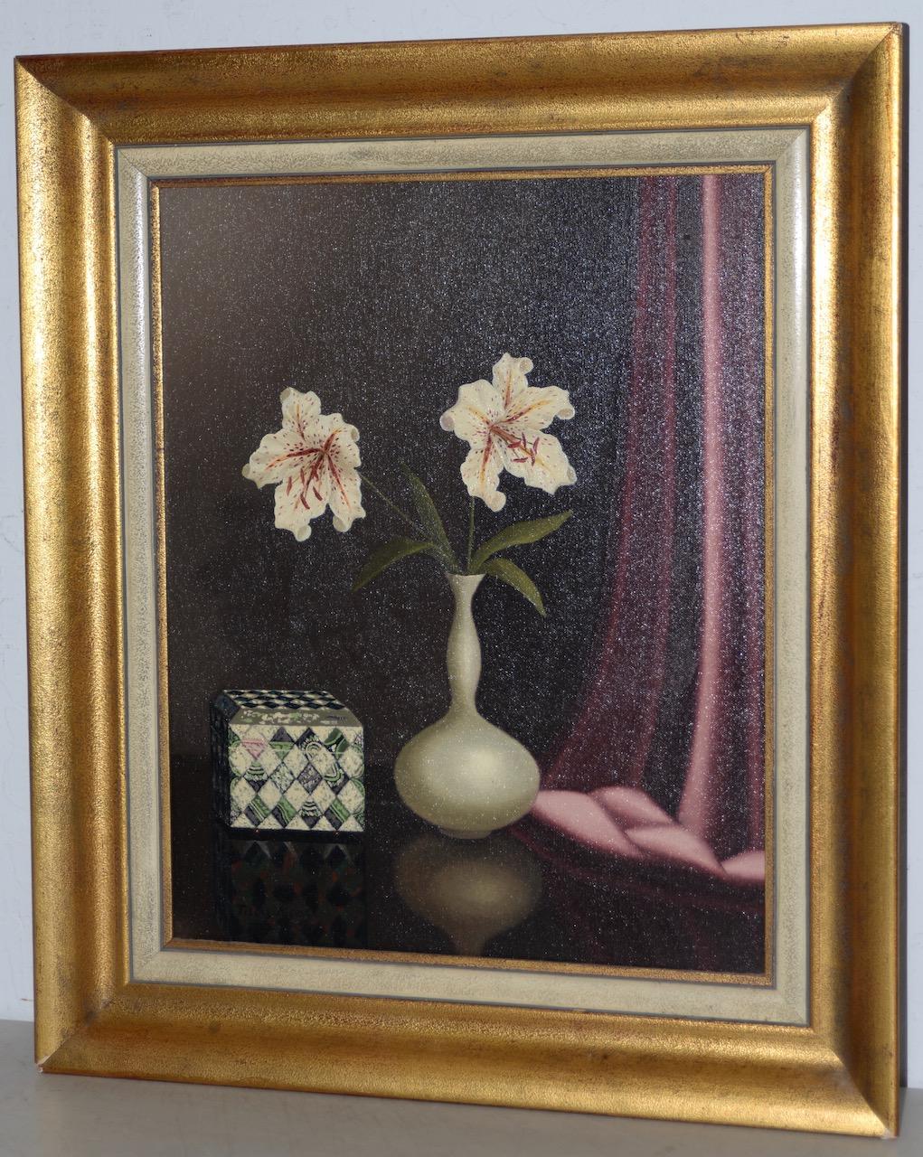 Tilly Moes (1899-1979) Still Life w/ Lilies c.1950 5