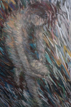 Richard Overstreet (Américain, 20e siècle) Peinture de figure couchée au pastel