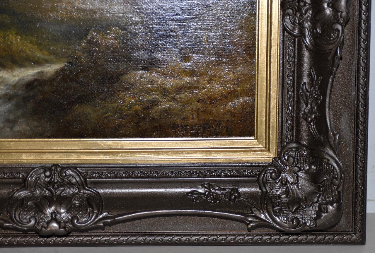 Thomas Griffin River Landscape Oil on Canvas 19th Century 1