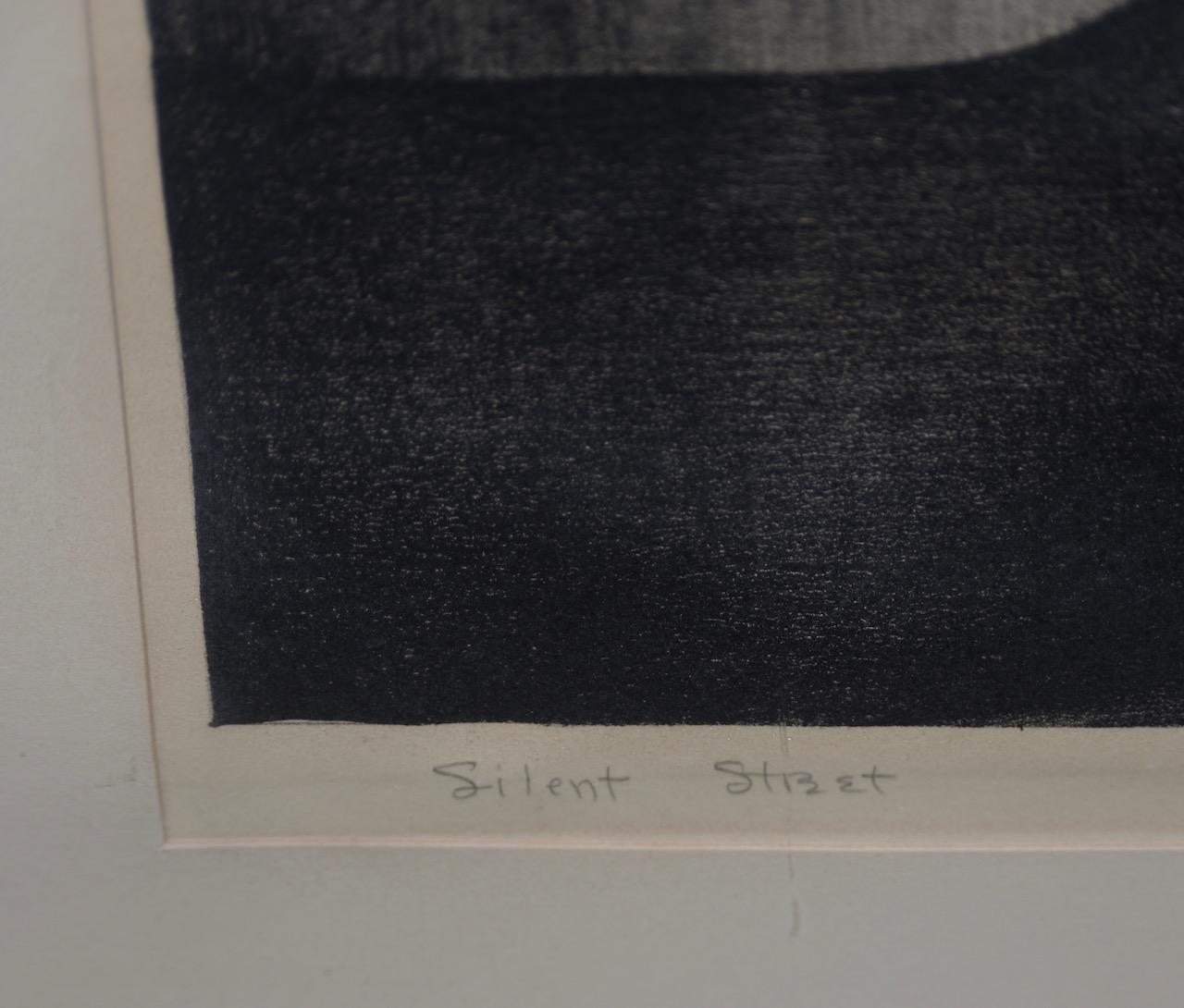Signierte Lithographie „Silent Street“ von William Gray, ca. 1930er Jahre (Art déco), Print, von Alfred Gray