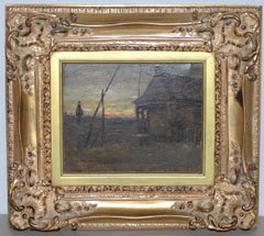 George Glenn Newell "View From Cabin" Original Oil Painting c.1900