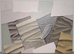 William DeKoornbolt "Wonton Malice" Pittura astratta a tecnica mista originale del 198 ca.