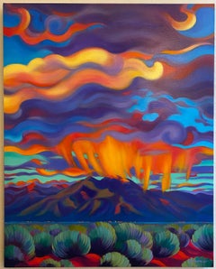 Tracy Turner Sheppard "Liquid Light of Sunset" Oil Painting, circa 2016