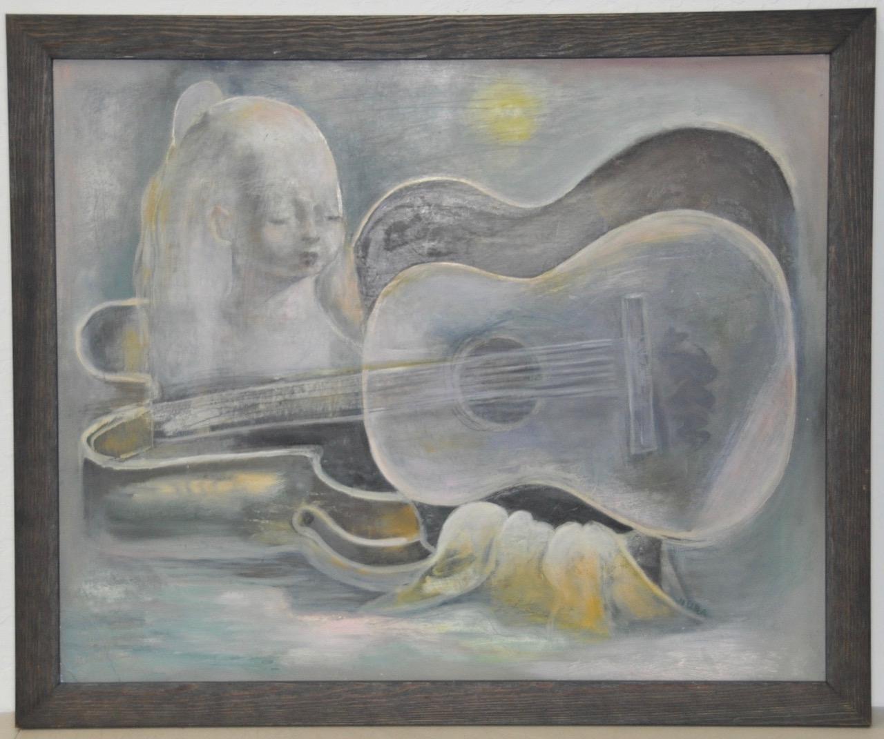 Nura Ulreich Musical Dreamscape Original Oil Painting c.1930