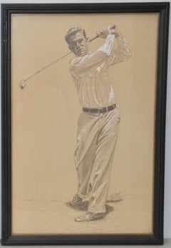 Vintage Golf Illustration by A.D. Mills c.1933