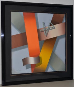 Vintage Daniel Heidi Modernist Abstract Serigraph S/N