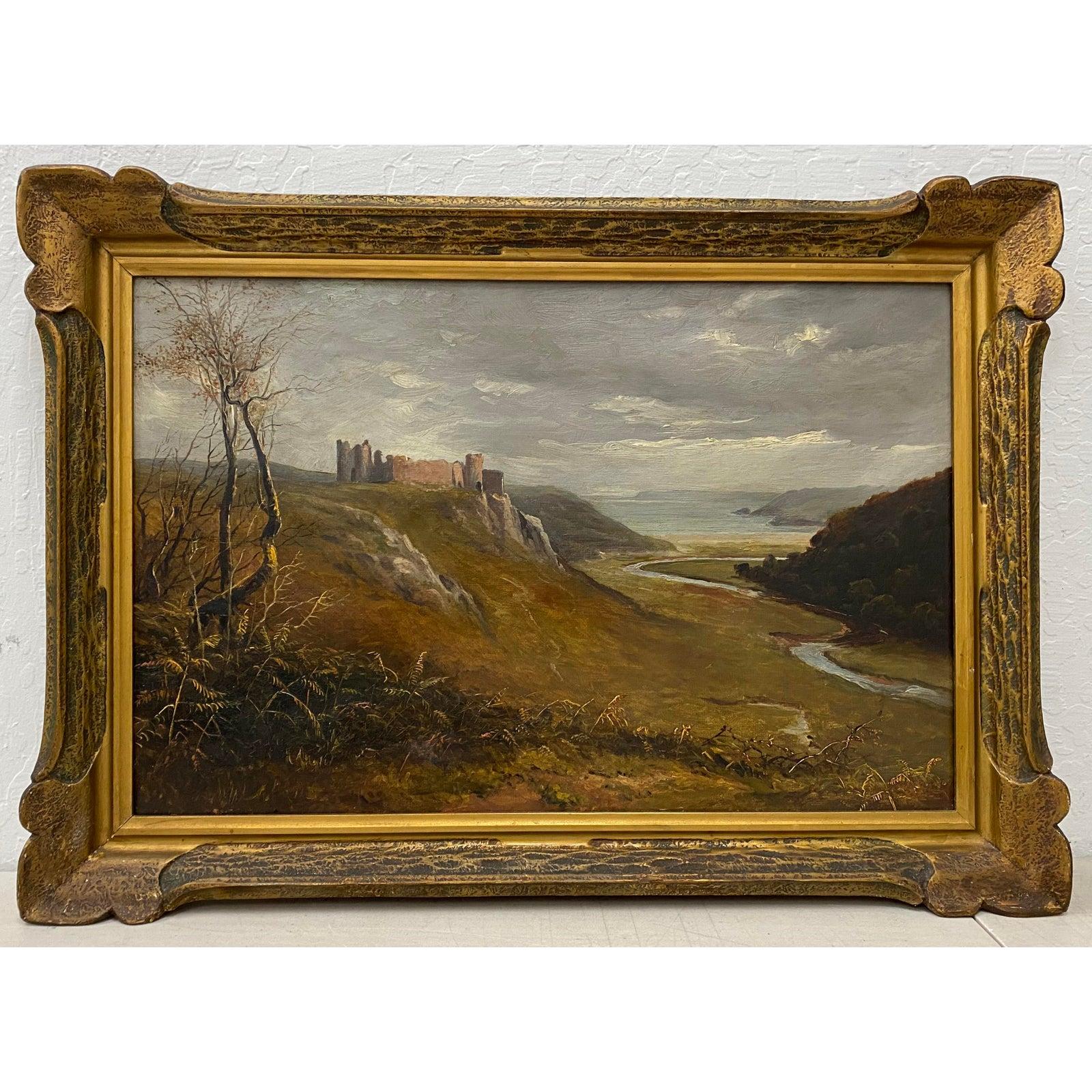 Walter W Goddard Landscape Painting - W. W. Goddard 19th Century Painting of Castle Ruins
