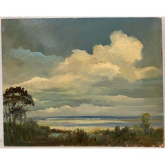 Elmer Ekeroth Coastal Landscape Oil Painting c.1970