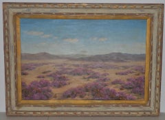 Vintage Robert Weeks "Desert Verbana" Original Oil Painting c.1950s