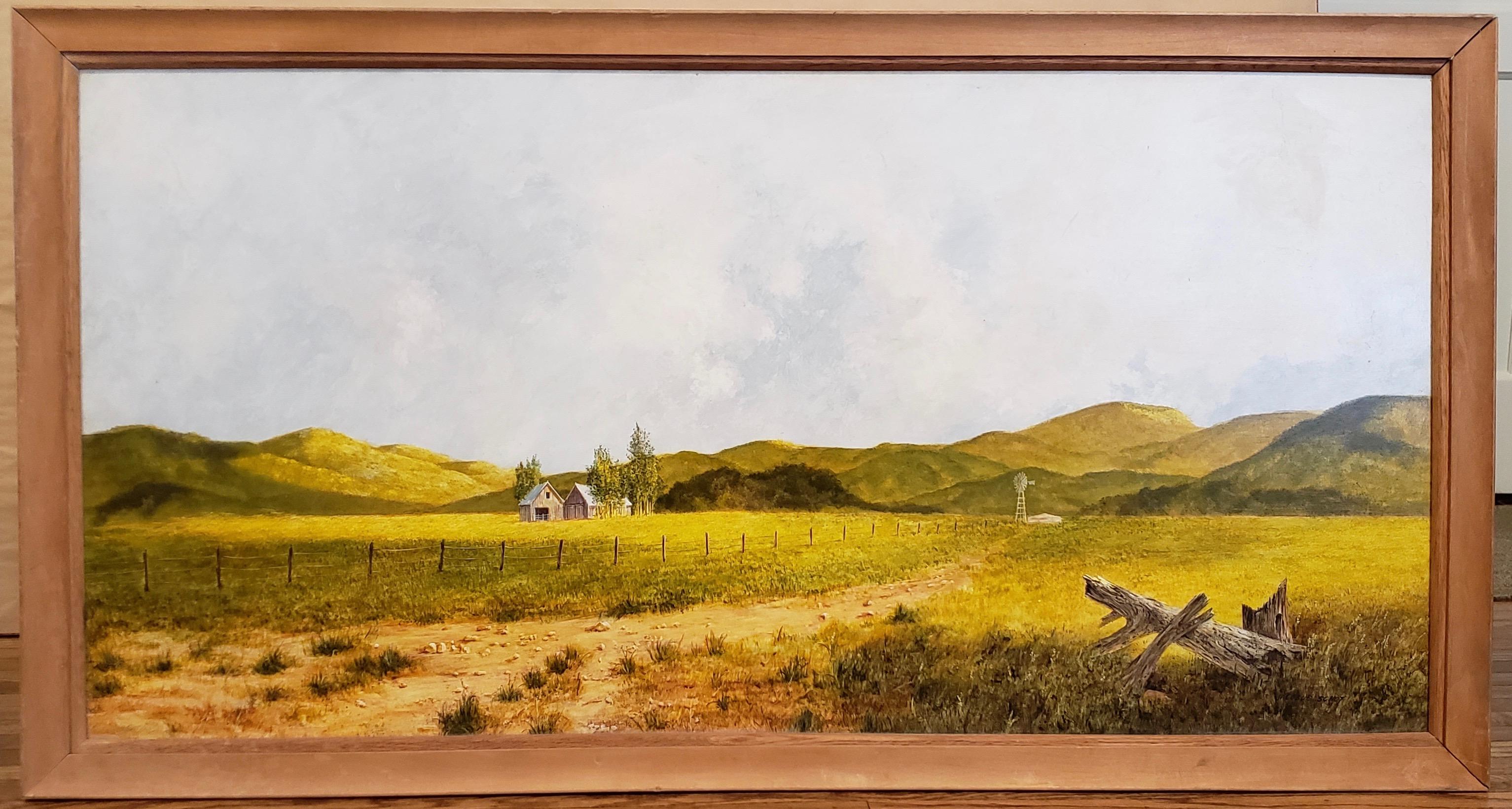 Vintage Country Farm Landscape by Jacobus Schot c.1970s

Beautiful original oil on panel by Jacobus Schot.

A farm in the country with a windmill.

Beautiful color and texture. This large painting will be the focus of any room.

Painting dimensions
