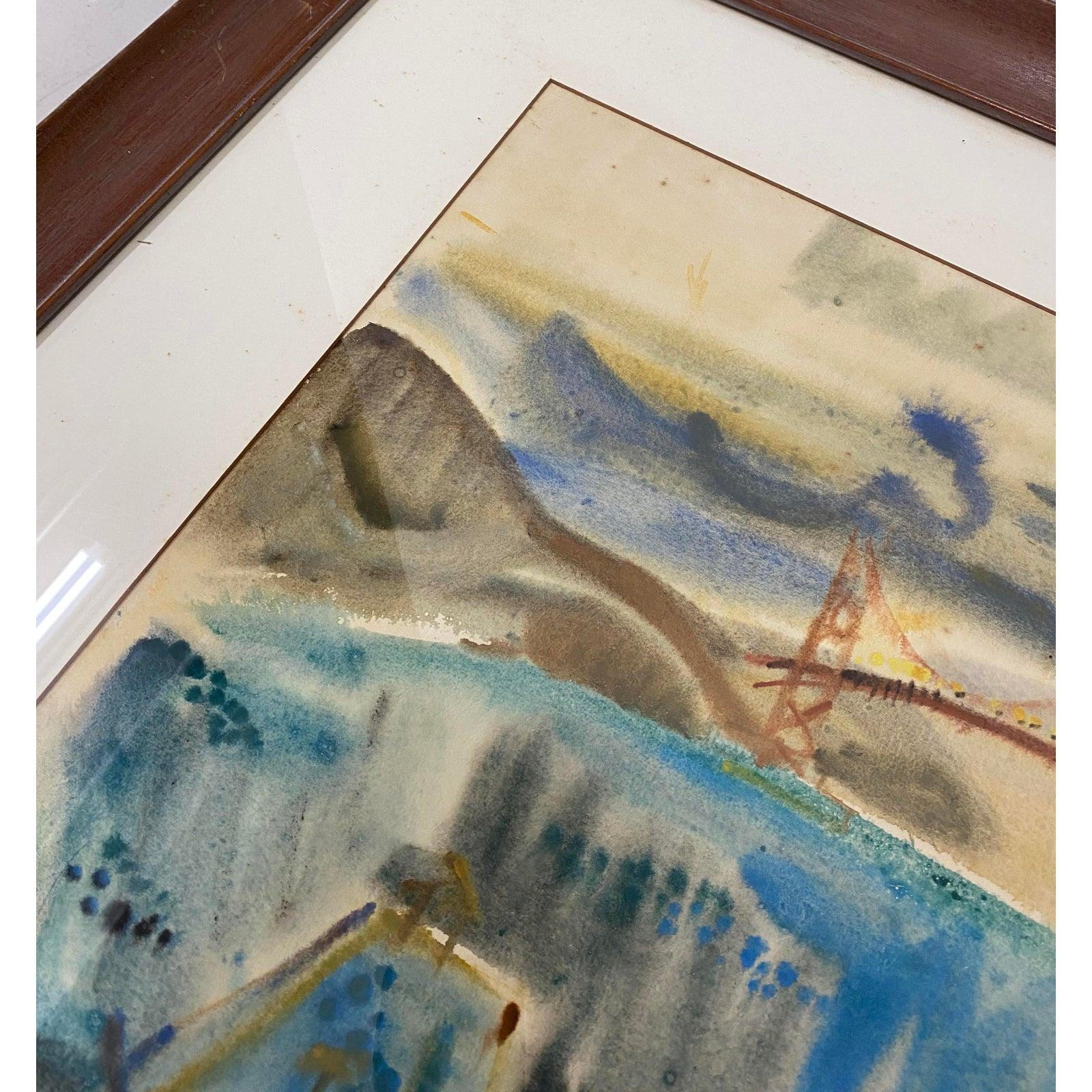 Betty Guy, aquarelle Skyline de San Francisco, c.1950 en vente 5