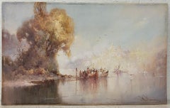Aquarelle originale « Dream City » de William Knox, circa 1920