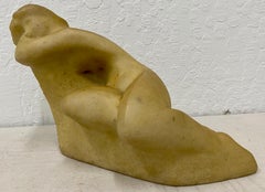 Alabaster-Skulptur eines liegenden Akts von Vincent Glinsky, um 1950
