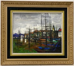 Regis De Bouvier De Cachard "St Tropez Le Port 9" Original Oil Painting C.1961