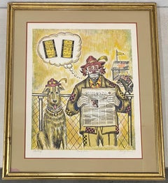 George Cronias «rack Pals », lithographie originale en couleur, vers 1960