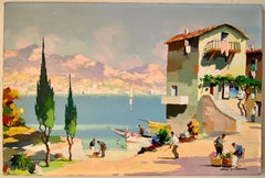 D'Oyly John "Santa Margherita, Near Portofino" Original Oil Painting c.1980