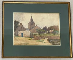 William John Whittemore « St Monans Church, Fife » Aquarelle originale datant d'environ 1920