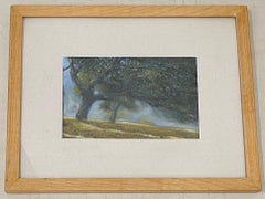 Vintage Paul Fortis Windswept Trees Original Pastel 