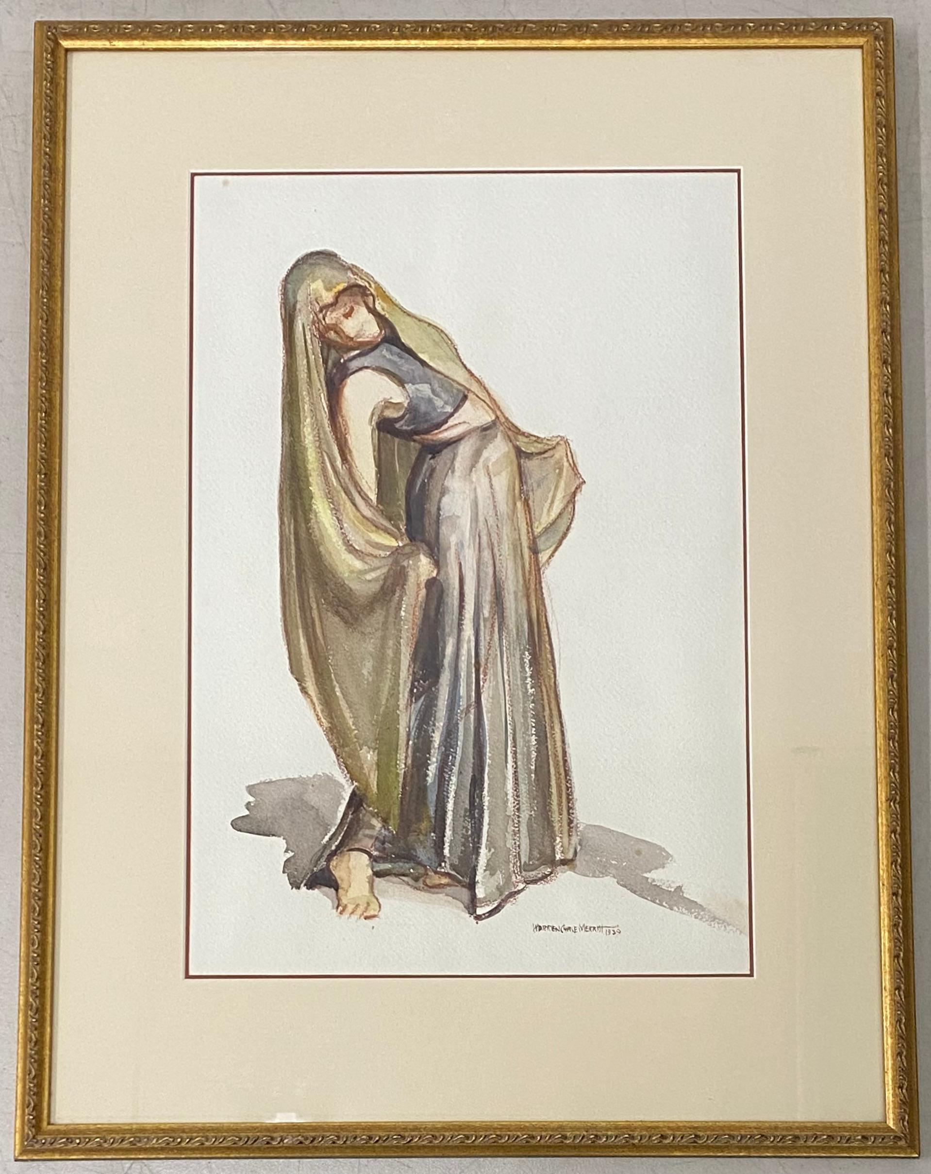 Warren Chase Merritt "Melodie Arabe" Original Watercolor c.1939