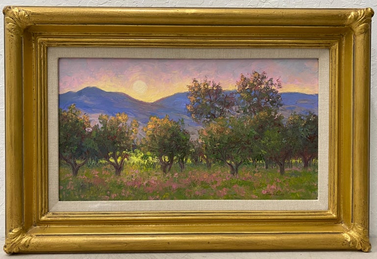 Janie Camp "Apples of the Sun" Original Oil Painting C.2000 - Brown Landscape Painting by Janie Camp 