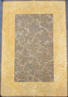 Donna Bowman "Drunkards Path" Original Mixed Media Paper Tapestry c.1999