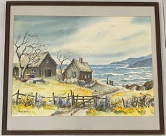 Rachel Bentley "For Sale by Owner" Original Watercolor C.1970