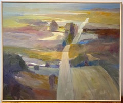 James Conaway Large Scale "Farmland Strata" Original Oil Painting C.1992