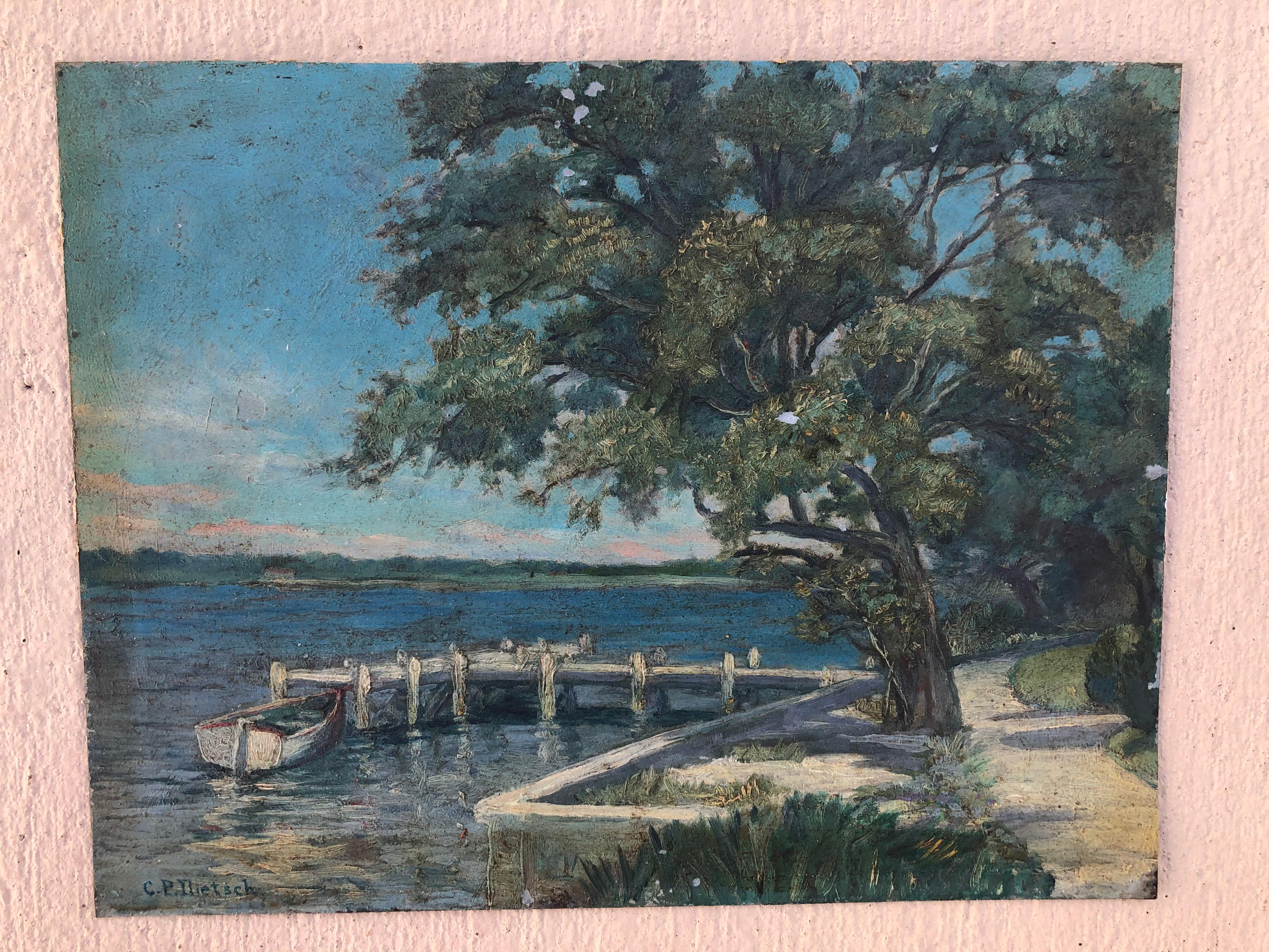 Clarence Percival Dietsch Landscape Painting - C.P. Dietsch Old Florida Landscape