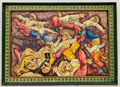 Richard Whalen "Danzatrici ucraine" Pittura ad olio originale del 1990 ca.
