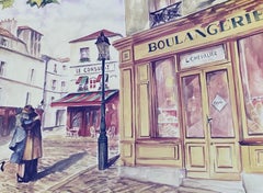 Billie Coyne "Boulangerie Kiss" Original Signed Lithograph C.1995