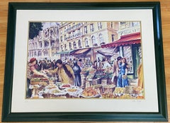 Billie Coyne "Farmers Market" Signed / Numbered Lithograph c.1993