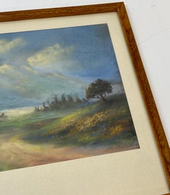 Vintage Pastel Mountain Landscape 20th c.