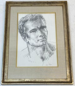 Leon Kroll Original Graphite Portrait of a Young Man c.1940