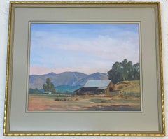 Jessie N. Watson "Barns" Original California Impressionist Painting c.1960s
