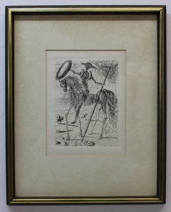 Salvador Dali " Don Quixote " Etching