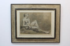 Original Male Nude Study Drawing By Ziesenis 