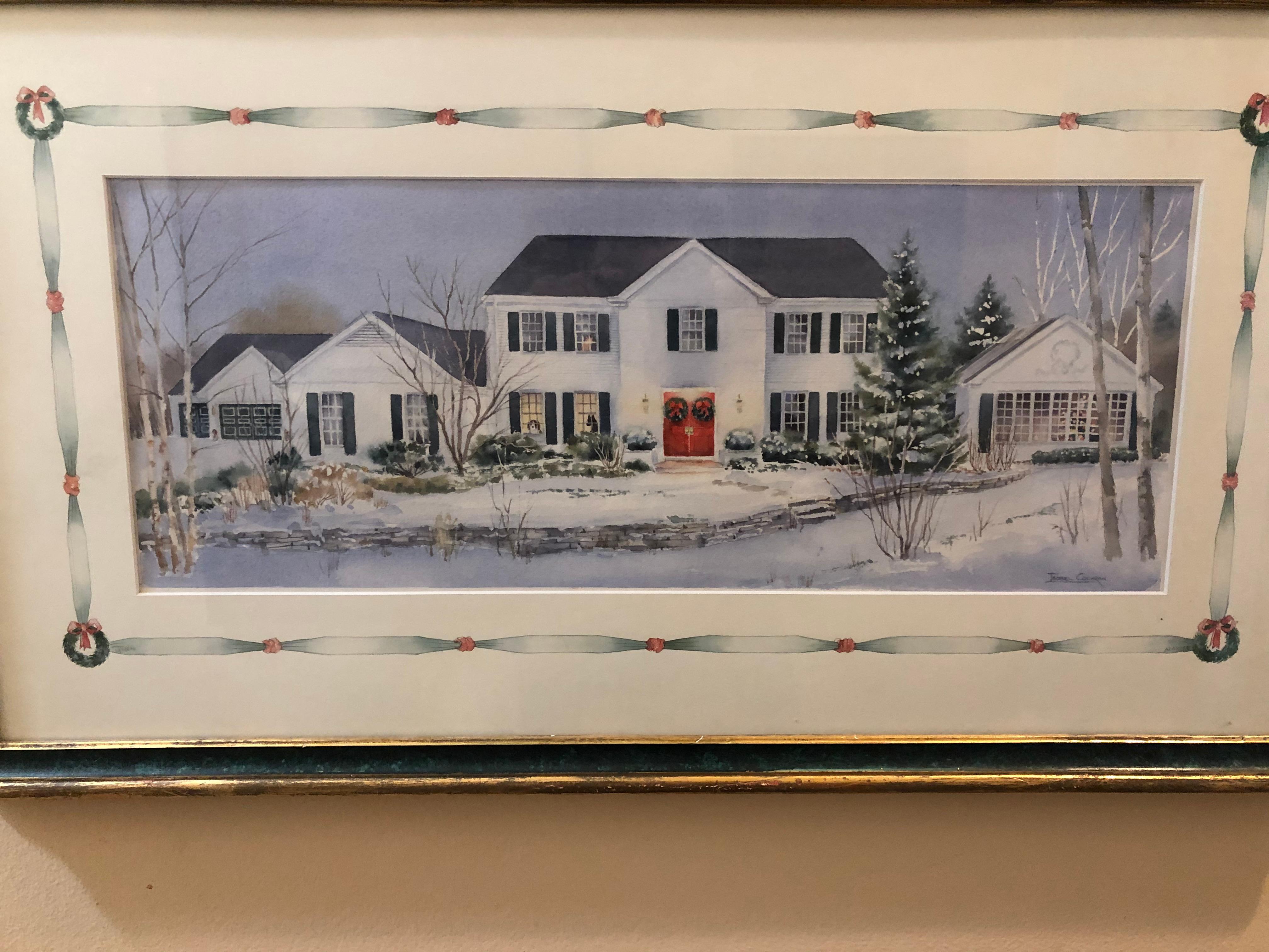 Unknown Landscape Art – Isobel Cochran Weihnachtszeit Neuengland