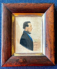 Portrait en Silhouette d'un homme Elegance du 19ème siècle