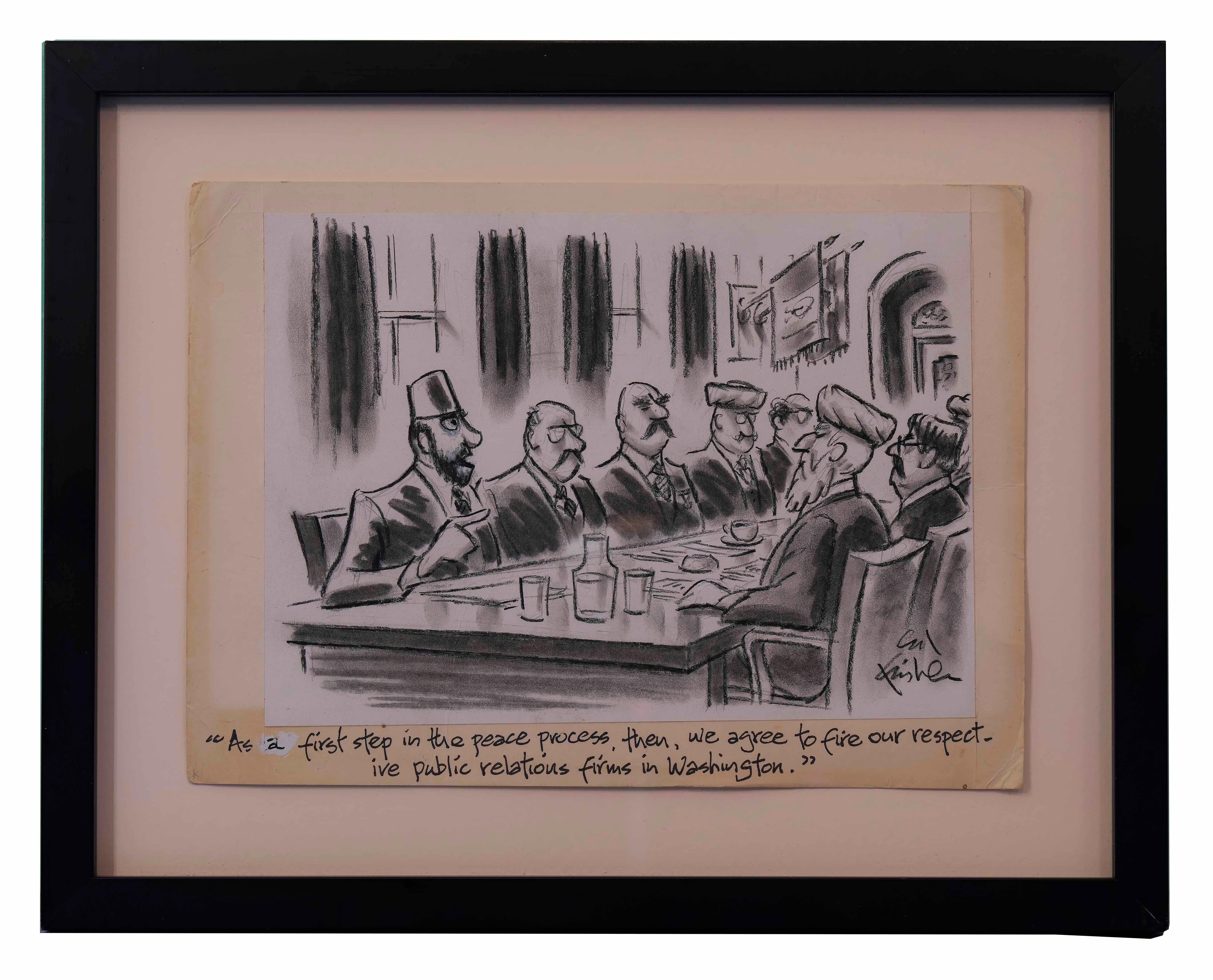 Ed Fisher (1926-2013) Original-Cartoon 

Aus "The New Yorker" 

CIRCA 2009 

Graphit auf Papier

9" x 12,5" ungerahmt

12" x 16" gerahmt 
